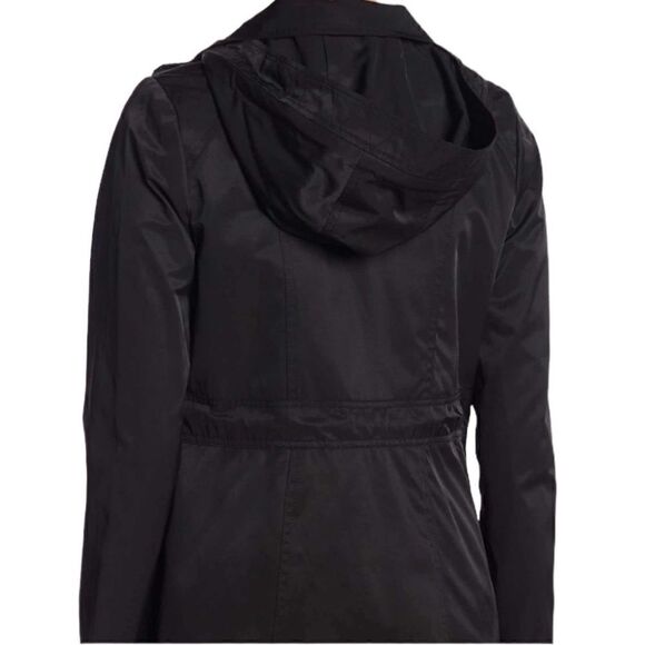 GUESS Women’s Lace Up Hooded Water Resistant Raincoat Jacket in the Size Medium - Picture 5 of 16